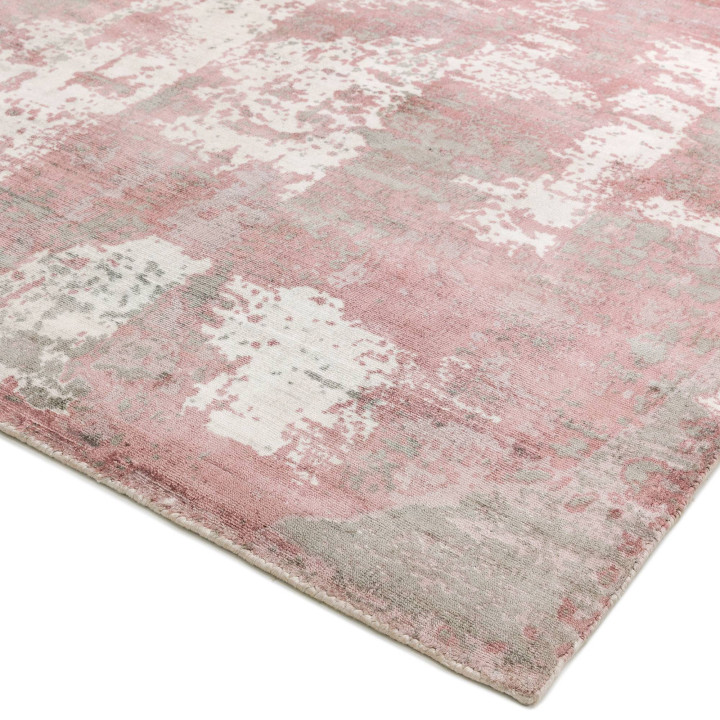 Rug Gatsby abstract antique pink white light gre