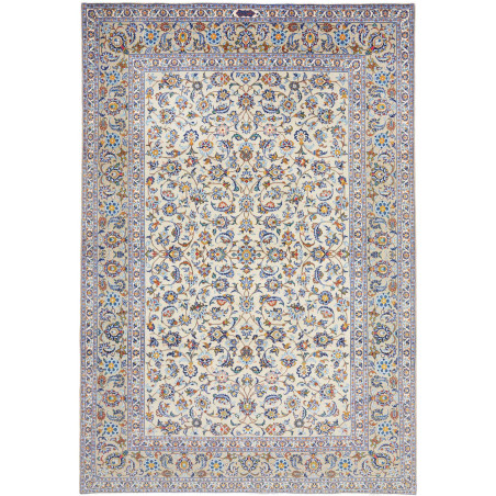 Hand Made Rug Kashan Persia 213x310 Beige Blue