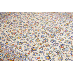 Hand Made Rug Kashan Persia 213x310 Beige Blue