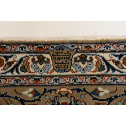 Hand Made Rug Kashan Persia 306x406 Cream Blue