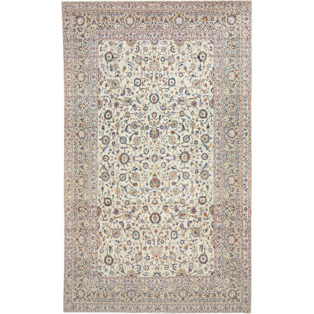 Hand Made Rug Kashan Persia 253x415 Cream White