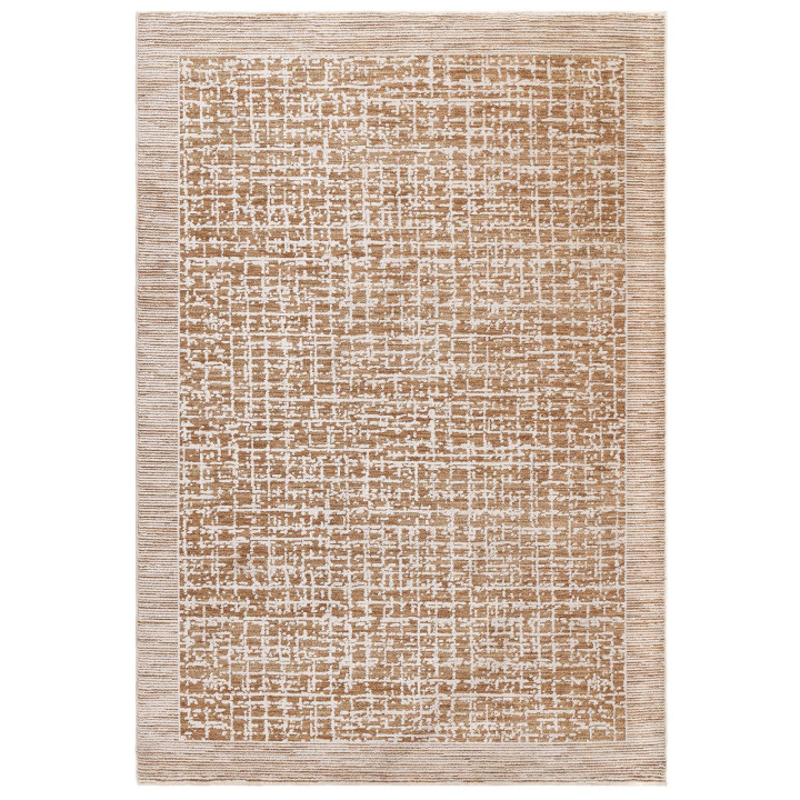 Tappeto Anders astratto beige e marrone chiaro 1