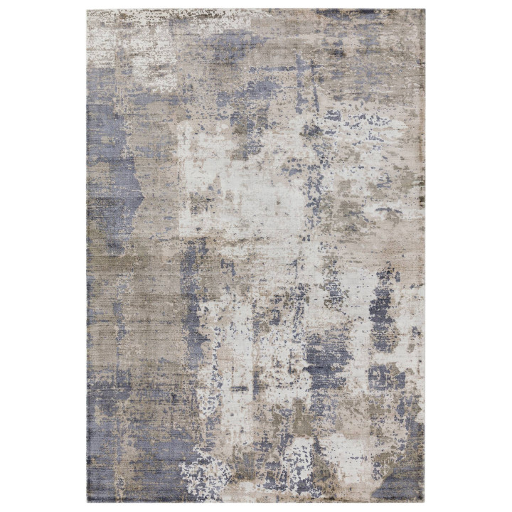 Tappeto Gatsby astratto grigio e argento 240x340