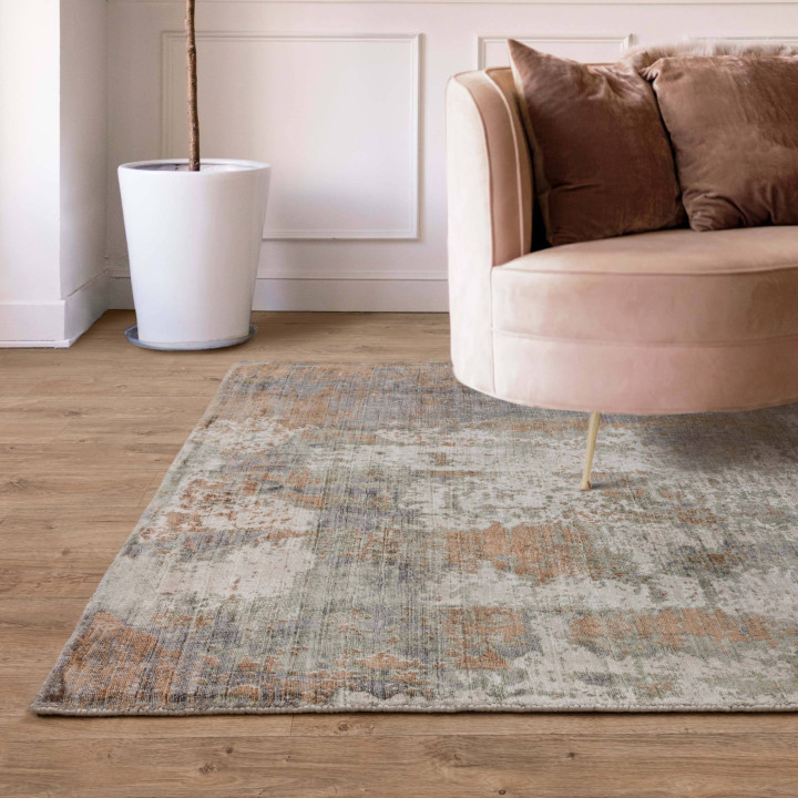 Tappeto Gatsby astratto rame e arancione 120x170