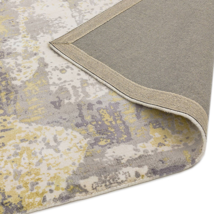 Tappeto Gatsby astratto grigio e giallo 200x290