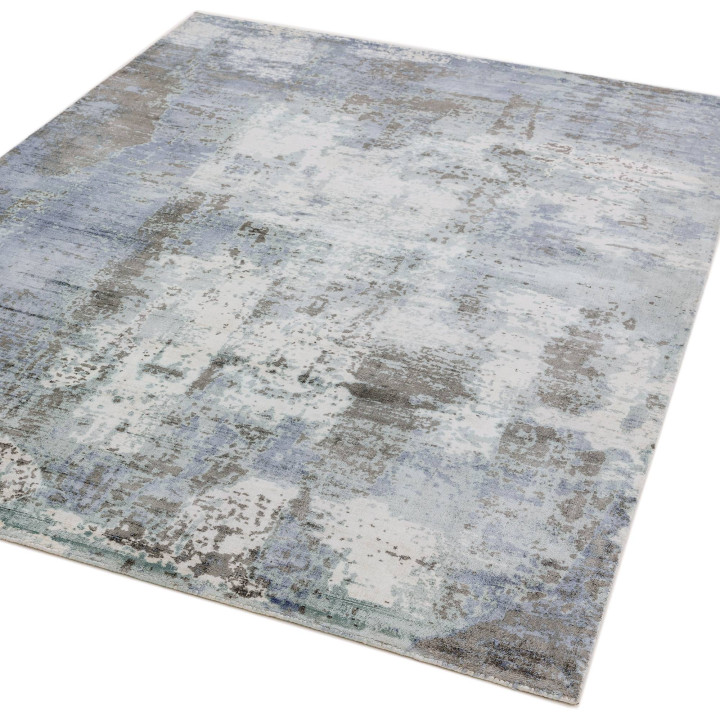 Rug Gatsby abstract blue grey white 120x170 cm