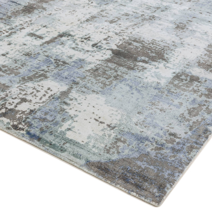 Tappeto Gatsby astratto blu e grigio 160x230 cm