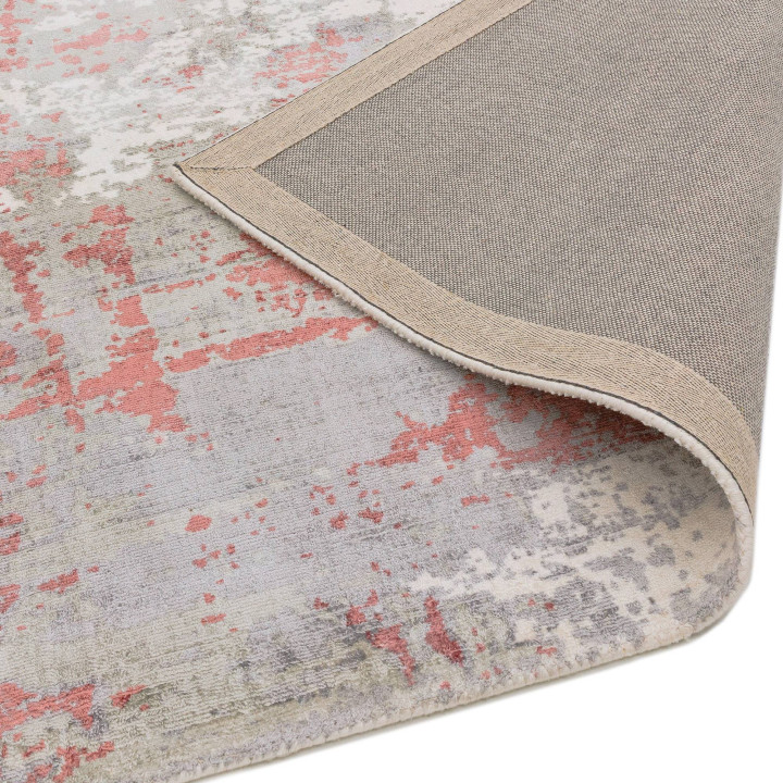 Rug Gatsby abstract brick red grey ivory 240x340