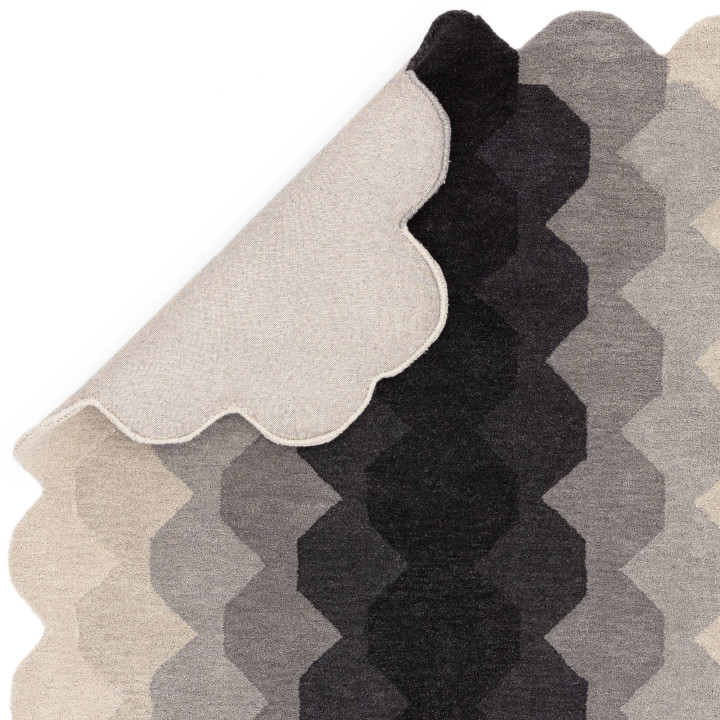 Tappeto Hive geometrico grigio scuro e grigio ch