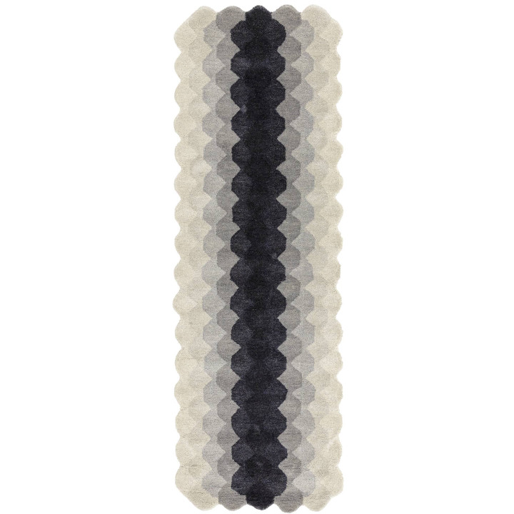 Tappeto Hive geometrico grigio scuro e grigio ch
