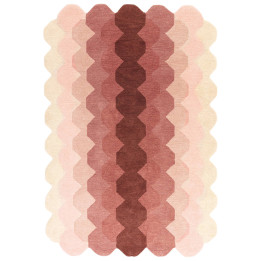 Tappeto Hive geometrico rosa e bordeaux corsia 6