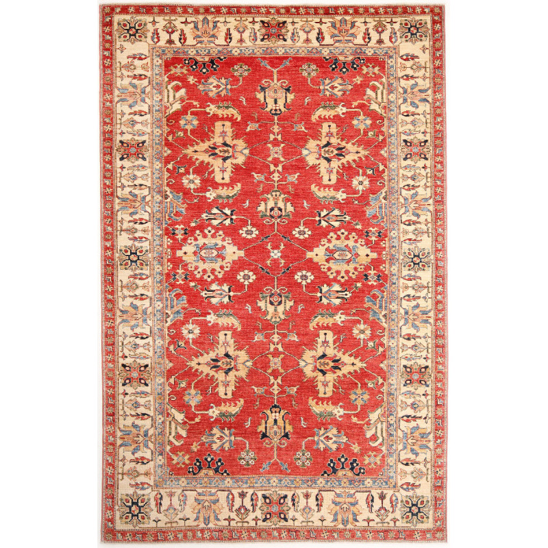 Kazak Fine 202x307 Cm Kazak Fine, Pakistan, Hand-carded Wool