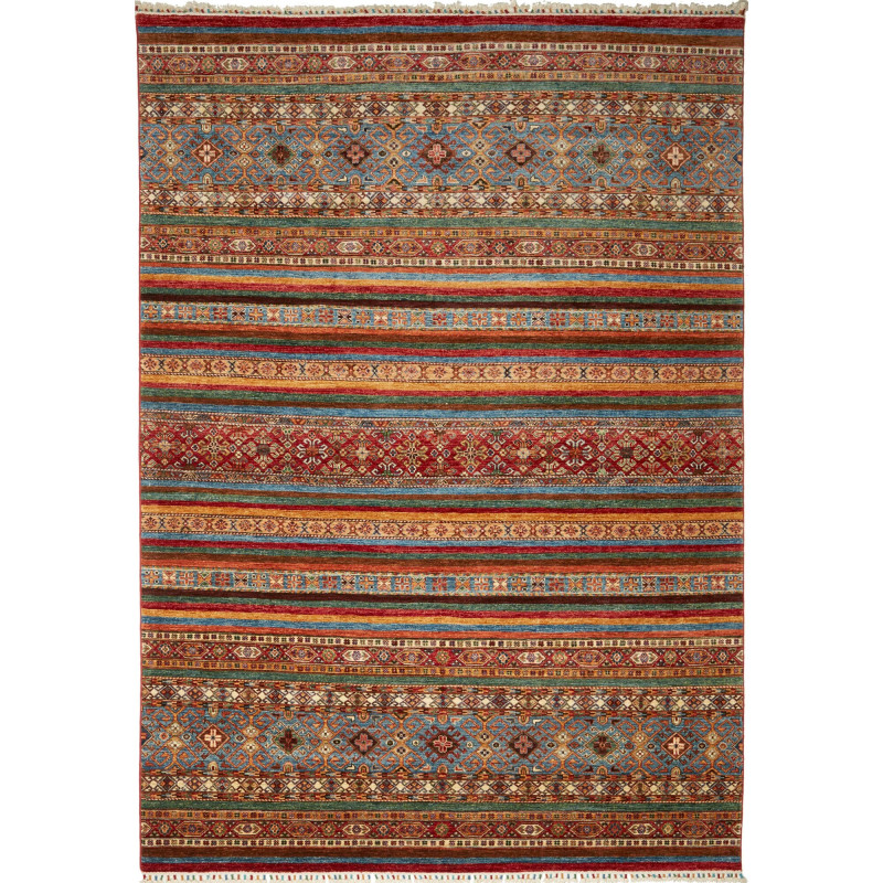 Rug Samarkand Pakistan 210x297 Muted Teal Red