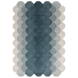 Rug Hive geometric dark green sage green light g