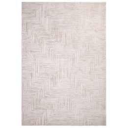 Tappeto Anders geometrico beige e corda 120x160