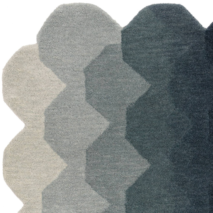Rug Hive geometric dark blue light blue light gr