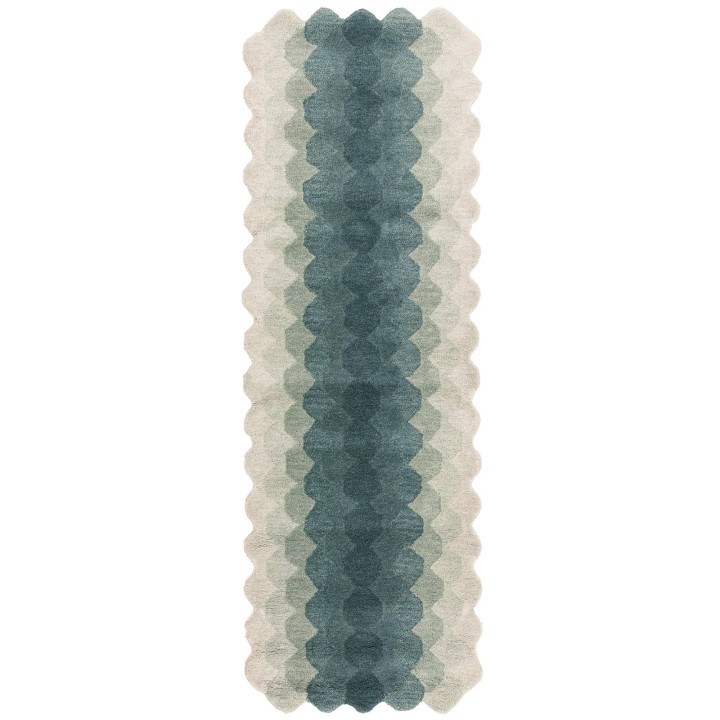 Rug Hive geometric dark blue light blue light gr