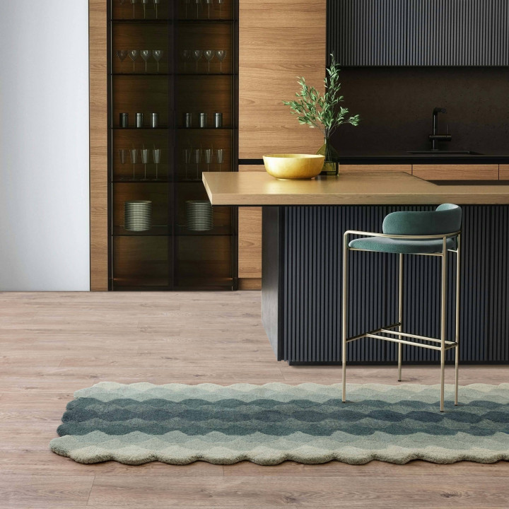 Tappeto Hive geometrico blu scuro e azzurro 160x