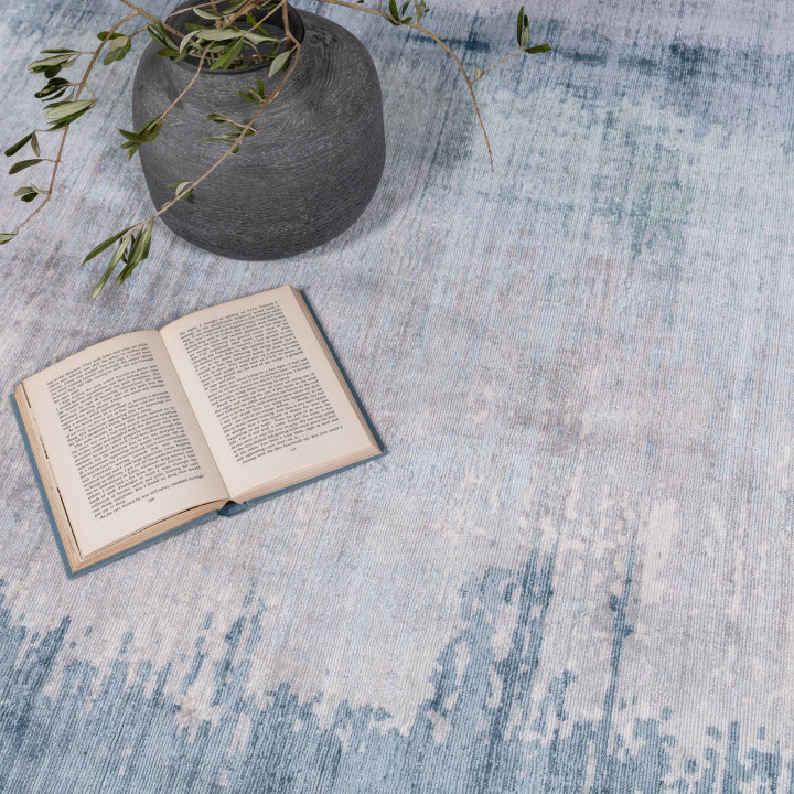 Tappeto Juno astratto blu e grigio 200x290 cm
