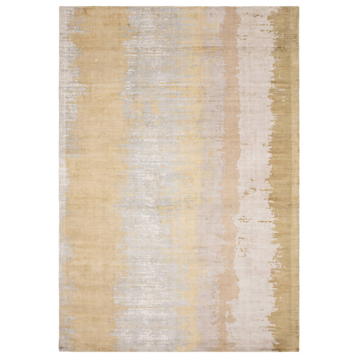 Tappeto Juno astratto giallo oro e beige 120x170