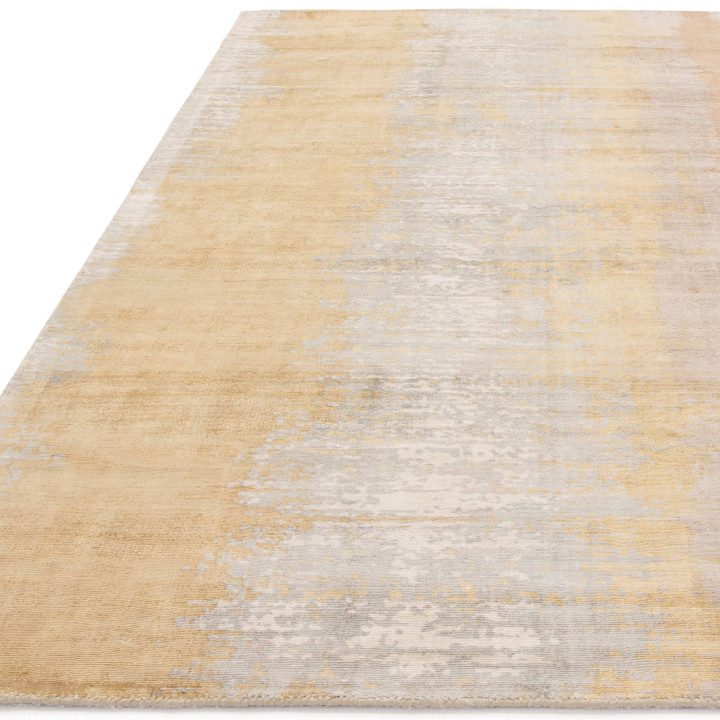 Rug Juno abstract golden yellow beige light grey