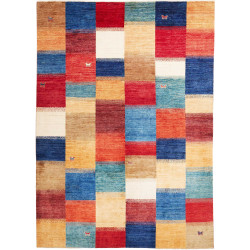 Hand Made Rug Mosaic Pakistan 243x337 Red Blue