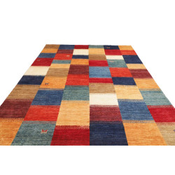 Hand Made Rug Mosaic Pakistan 243x337 Red Blue