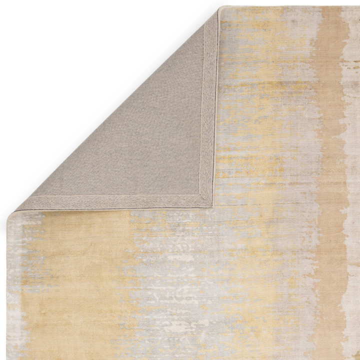 Rug Juno abstract golden yellow beige light grey