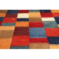 Hand Made Rug Mosaic Pakistan 243x337 Red Blue
