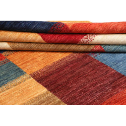 Hand Made Rug Mosaic Pakistan 243x337 Red Blue