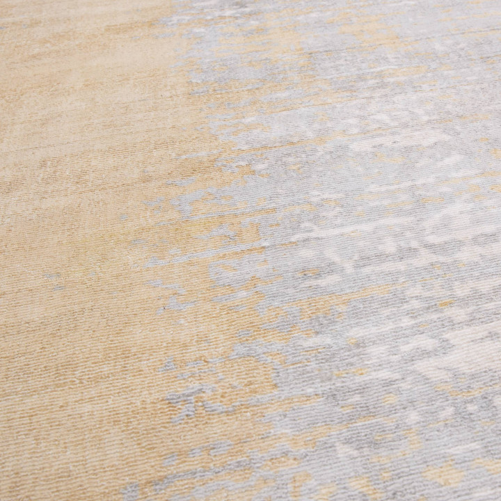 Tappeto Juno astratto giallo oro e beige 120x170