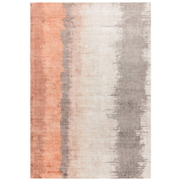 Tappeto Juno astratto arancione e grigio chiaro