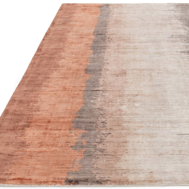 Rug Juno abstract orange light grey off-white 12