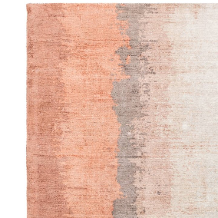 Tappeto Juno astratto arancione e grigio chiaro
