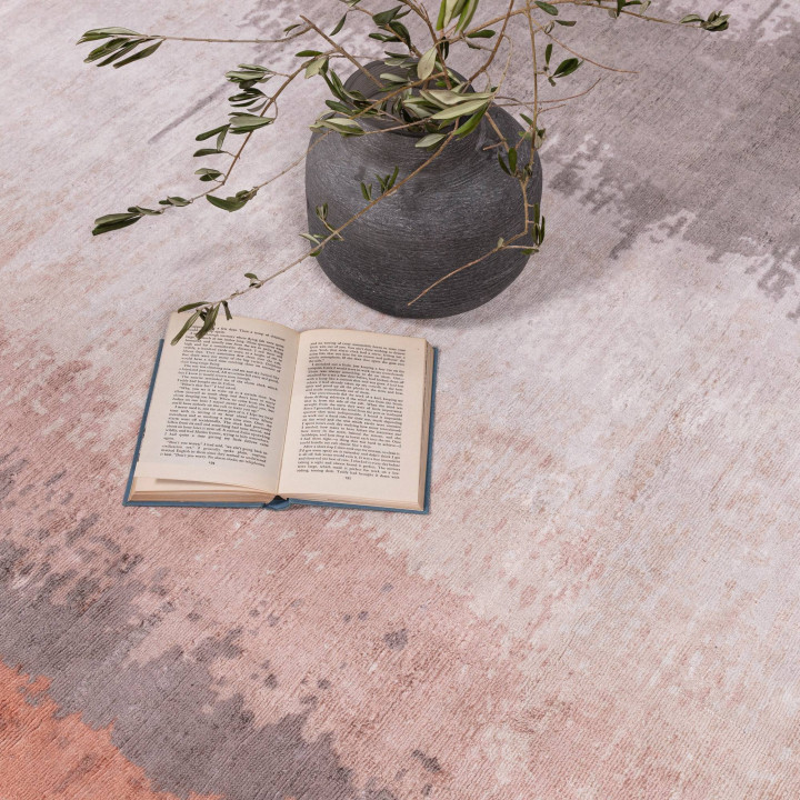 Tappeto Juno astratto arancione e grigio 200x290