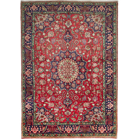 Tabriz 204x278 Cm Tabriz, Persia, Hand-carded Wool (warp: