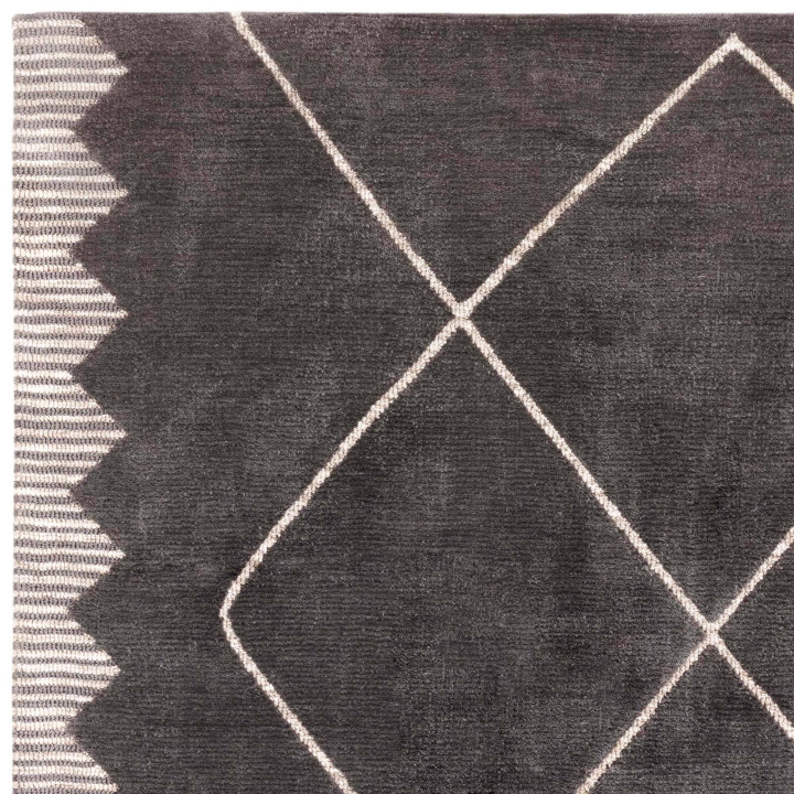 Rug Mason geometric black white 200x290 cm