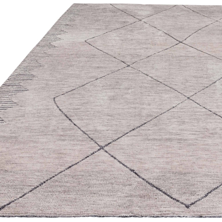 Tappeto Mason geometrico grigio chiaro e grigio