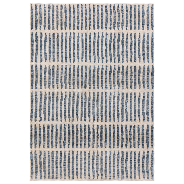 Tappeto Mason geometrico blu e beige 120x170 cm