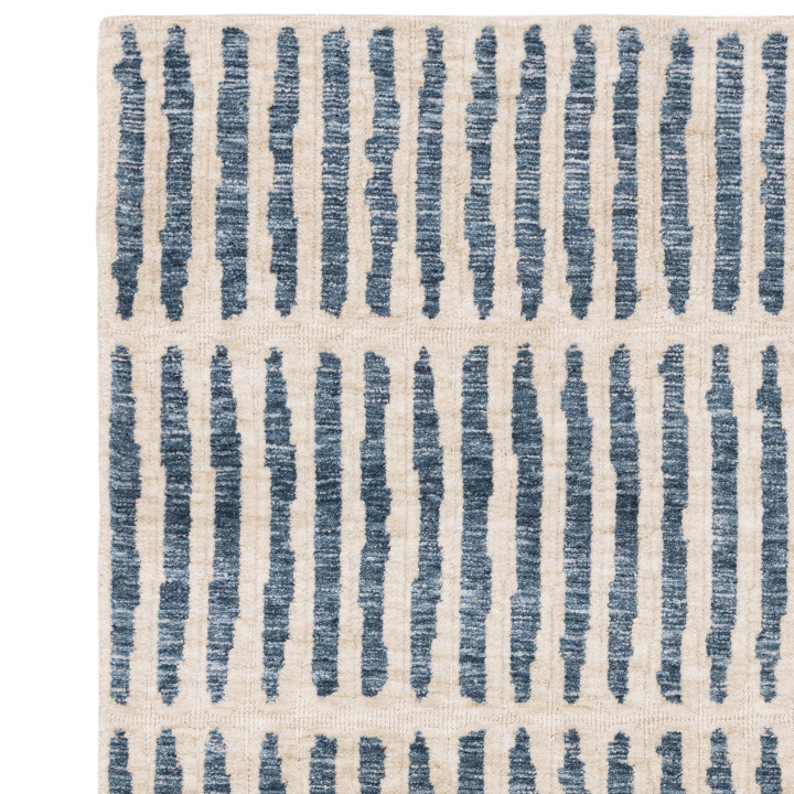 Tappeto Mason geometrico blu e beige 120x170 cm