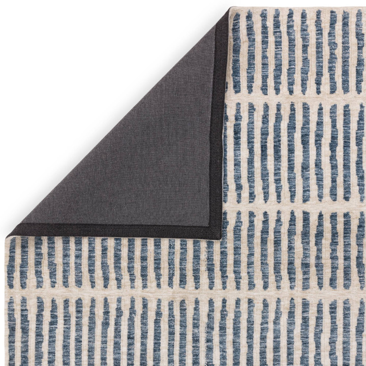 Tappeto Mason geometrico blu e beige 120x170 cm