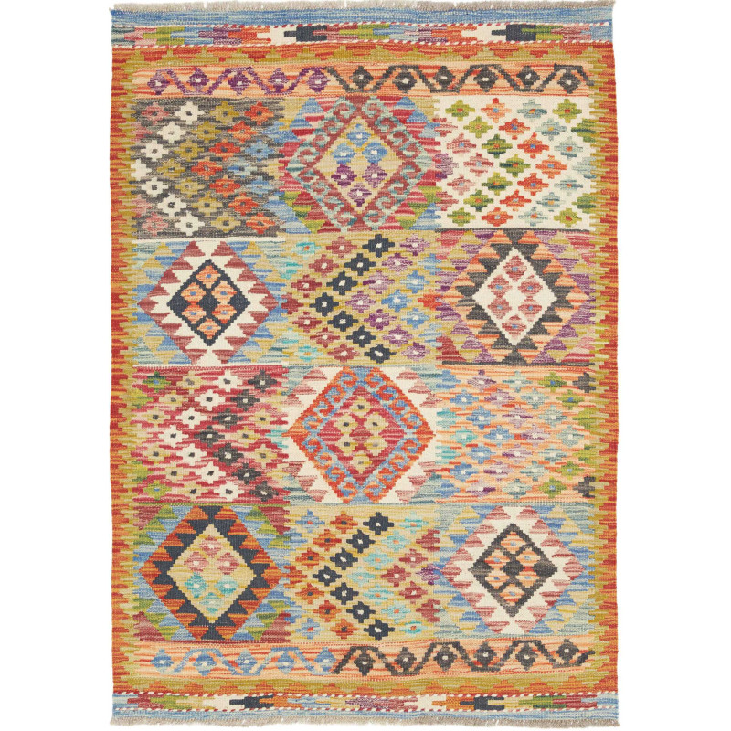 Hand Made Rug Kilim Afghanistan 101x140 Multico