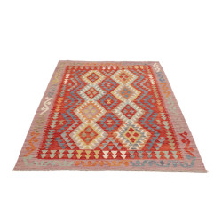 Hand Made Rug Kilim Afghanistan 124x177 Red Ora
