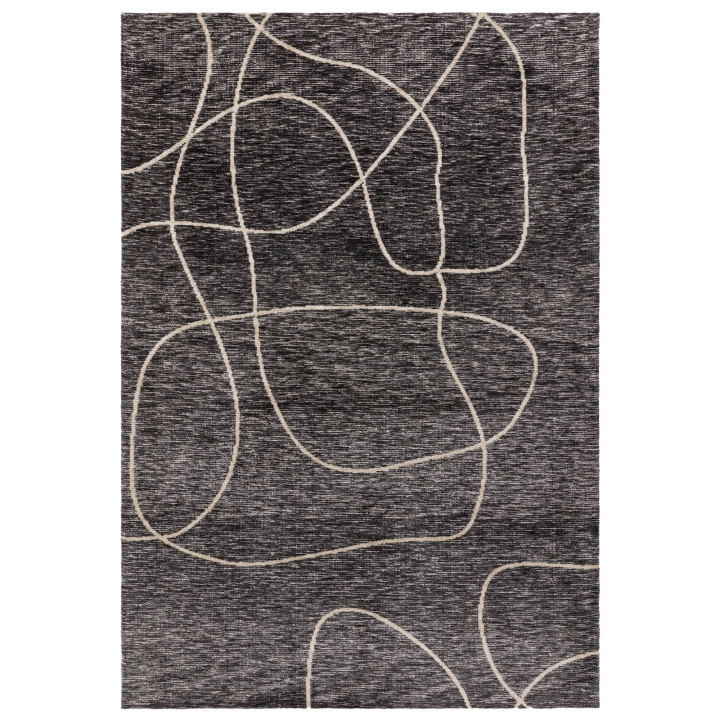 Rug Mason abstract black beige 160x230 cm