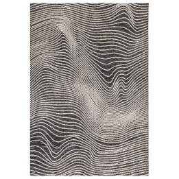 Tappeto Mason geometrico nero e grigio scuro 120