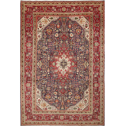 Tabriz 198x294 Cm Tabriz Persia Hand-carded Wool Cotton
