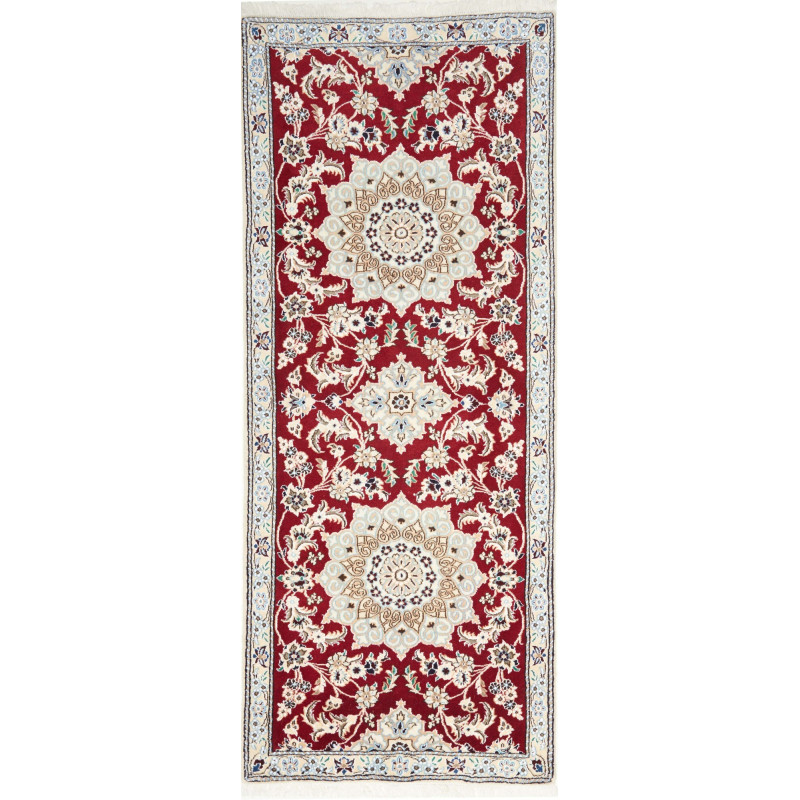 Nain 9la 80x200 Cm Nain 9la, Persia, Hand-carded Wool And