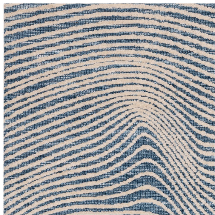 Tappeto Mason astratto blu e beige 160x230 cm