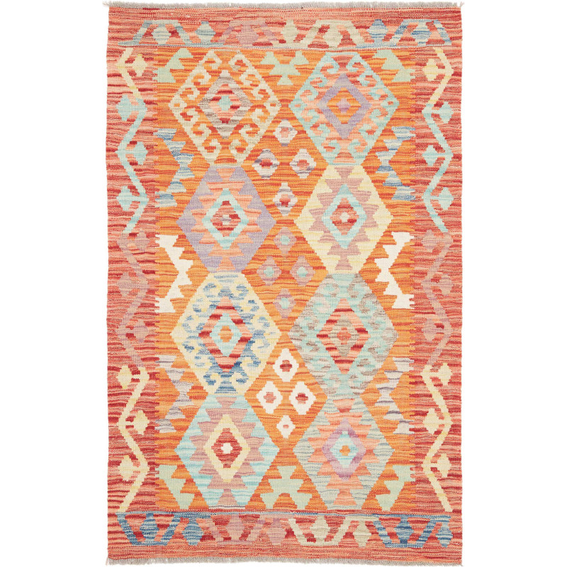 Hand Made Rug Kilim Afghanistan 101x157 Orange