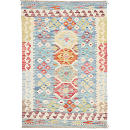 Hand Made Rug Kilim Afghanistan 100x147 Sky Blu